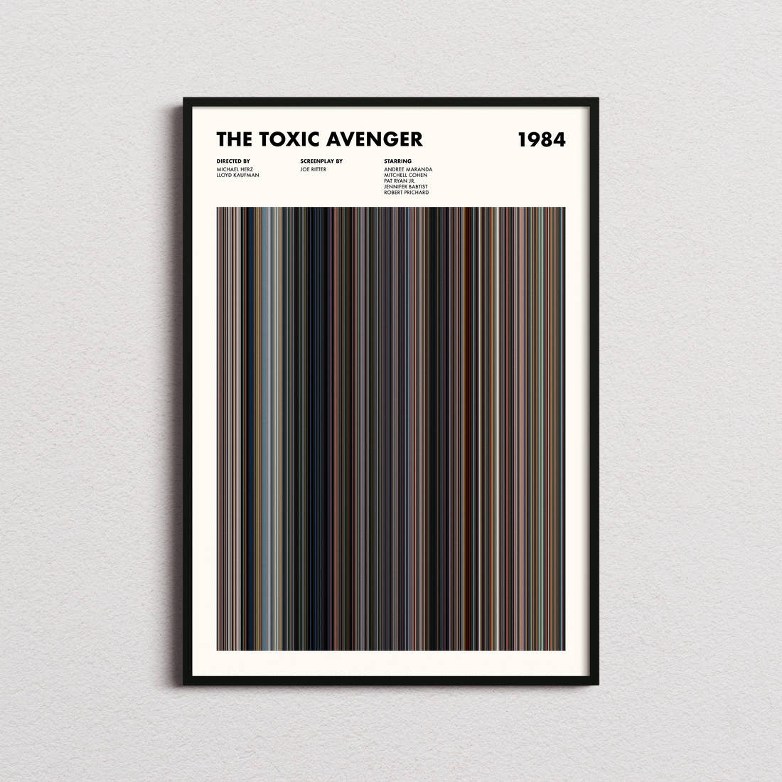The Toxic Avenger Movie Barcode Poster