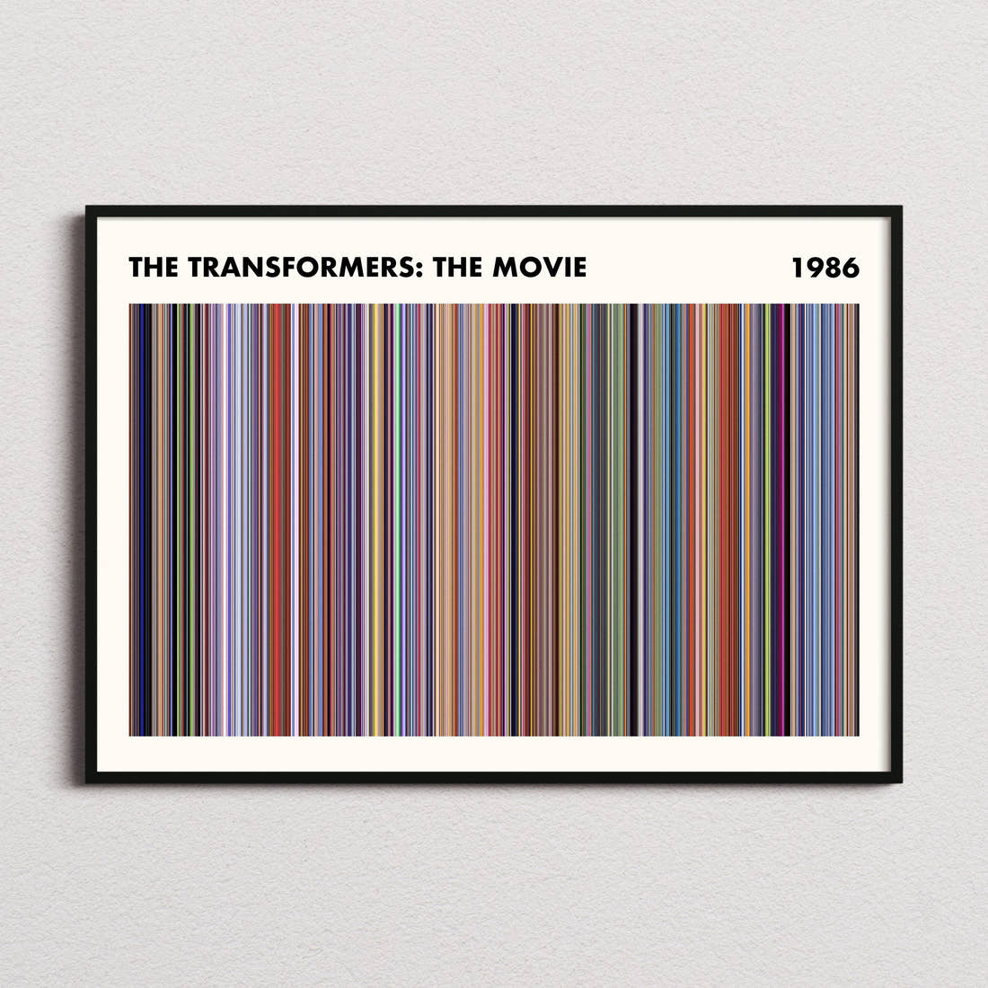 The Transformers: The Movie Barcode Poster - Simplified
