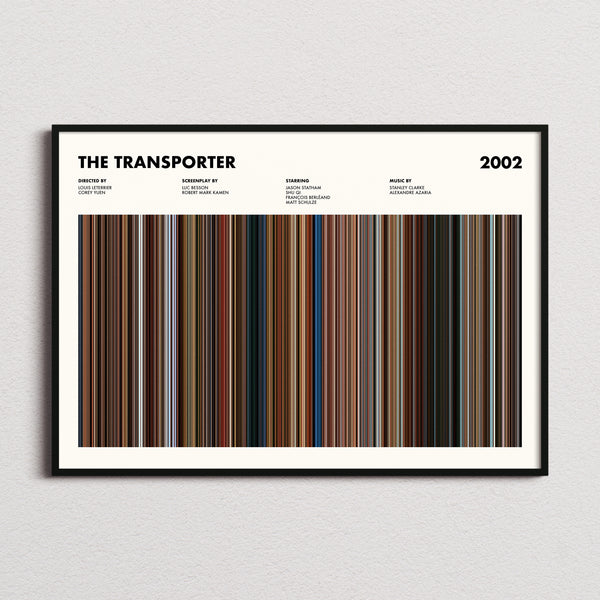 The Transporter Movie Barcode Poster