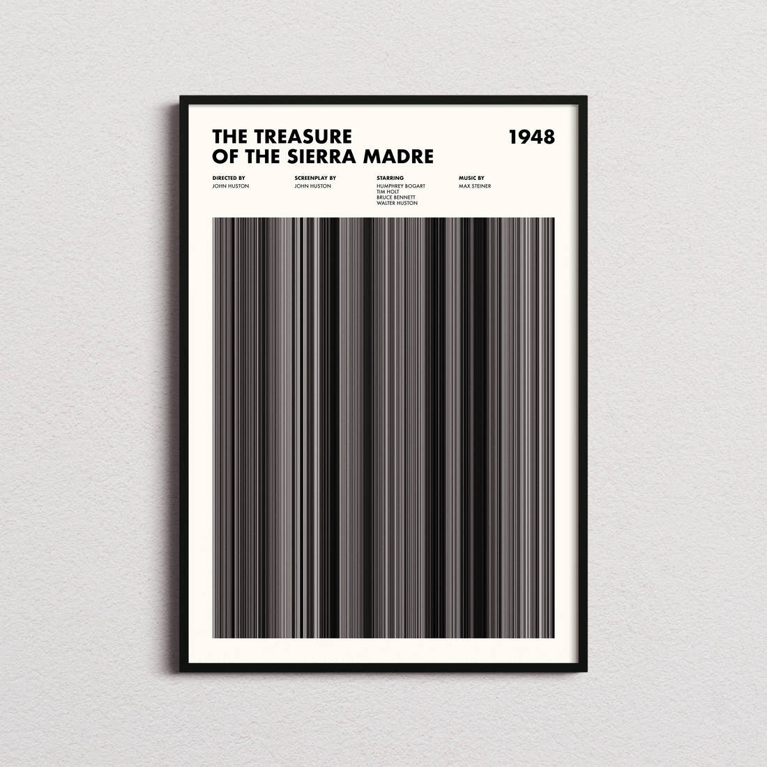 The Treasure of the Sierra Madre Movie Barcode Poster