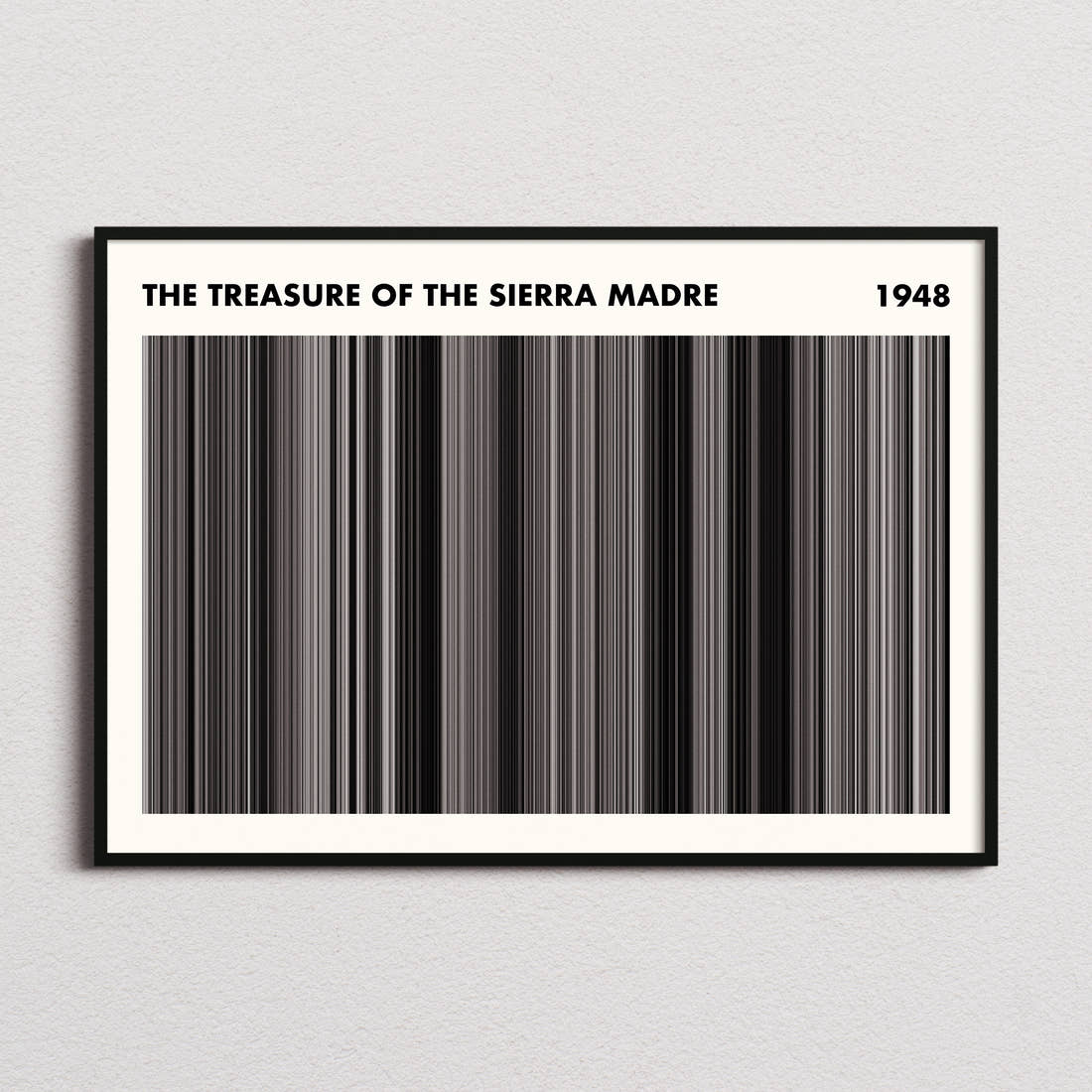 The Treasure of the Sierra Madre Movie Barcode Poster - Simplified