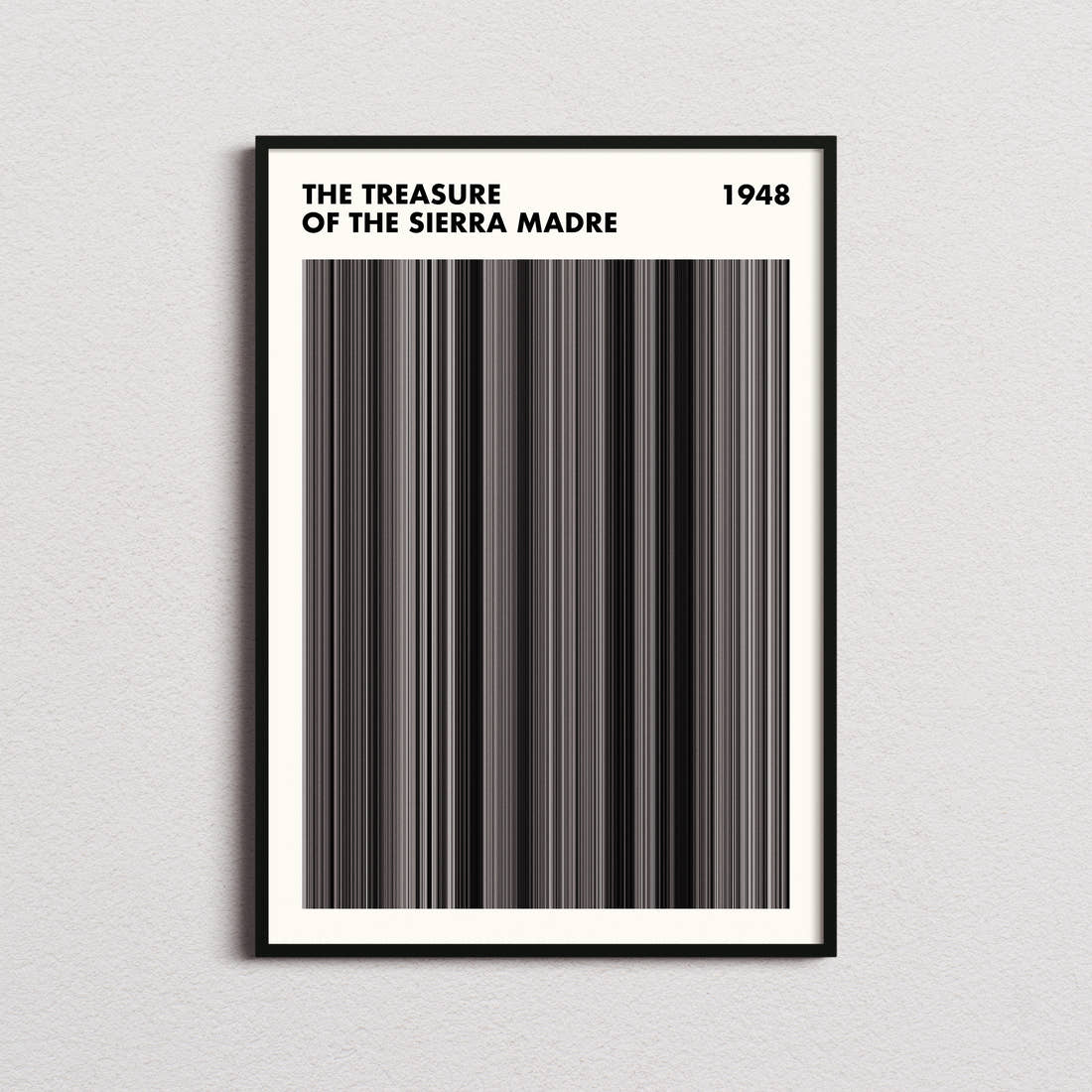 The Treasure of the Sierra Madre Movie Barcode Poster - Simplified