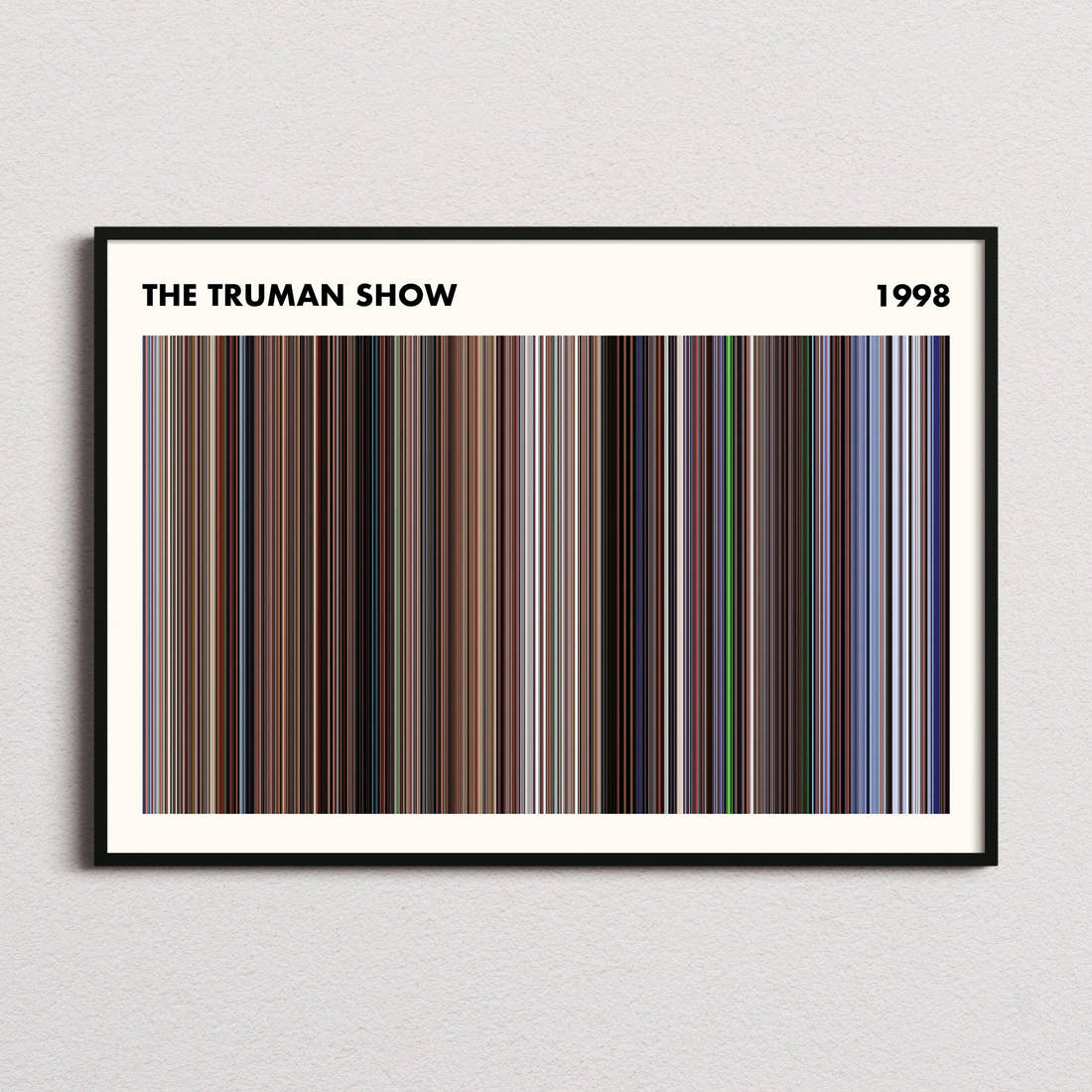 The Truman Show Movie Barcode Poster - Simplified