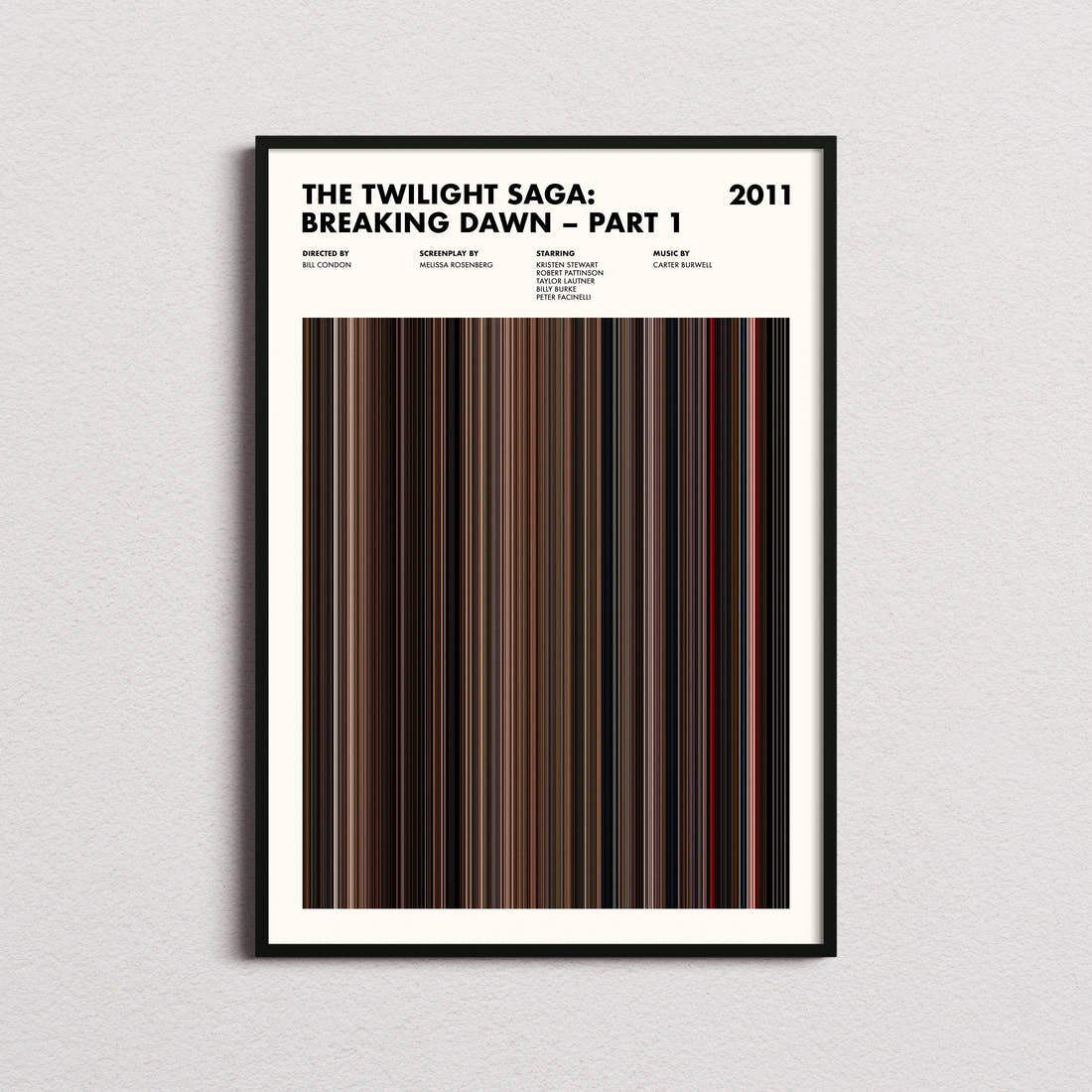The Twilight Saga: Breaking Dawn – Part 1 Movie Barcode Poster