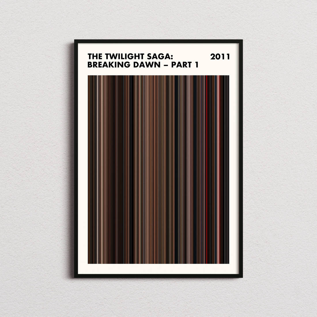 The Twilight Saga: Breaking Dawn – Part 1 Movie Barcode Poster - Simplified