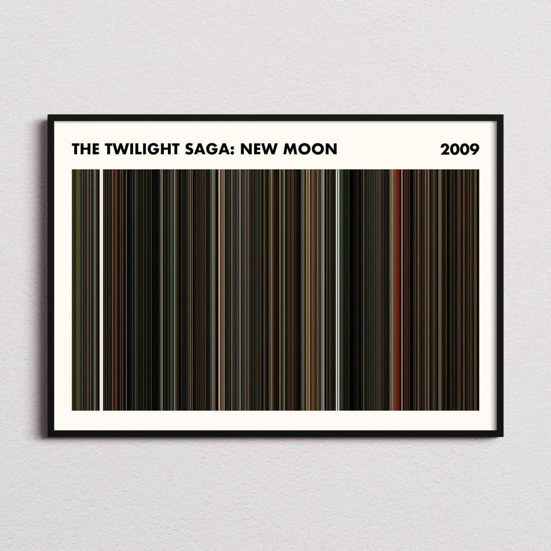 The Twilight Saga New Moon Movie Barcode Poster - Simplified