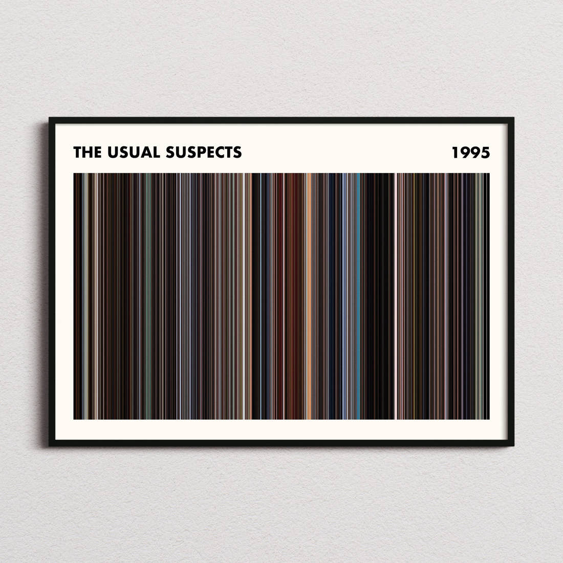 The Usual Suspects Movie Barcode Poster - Simplified