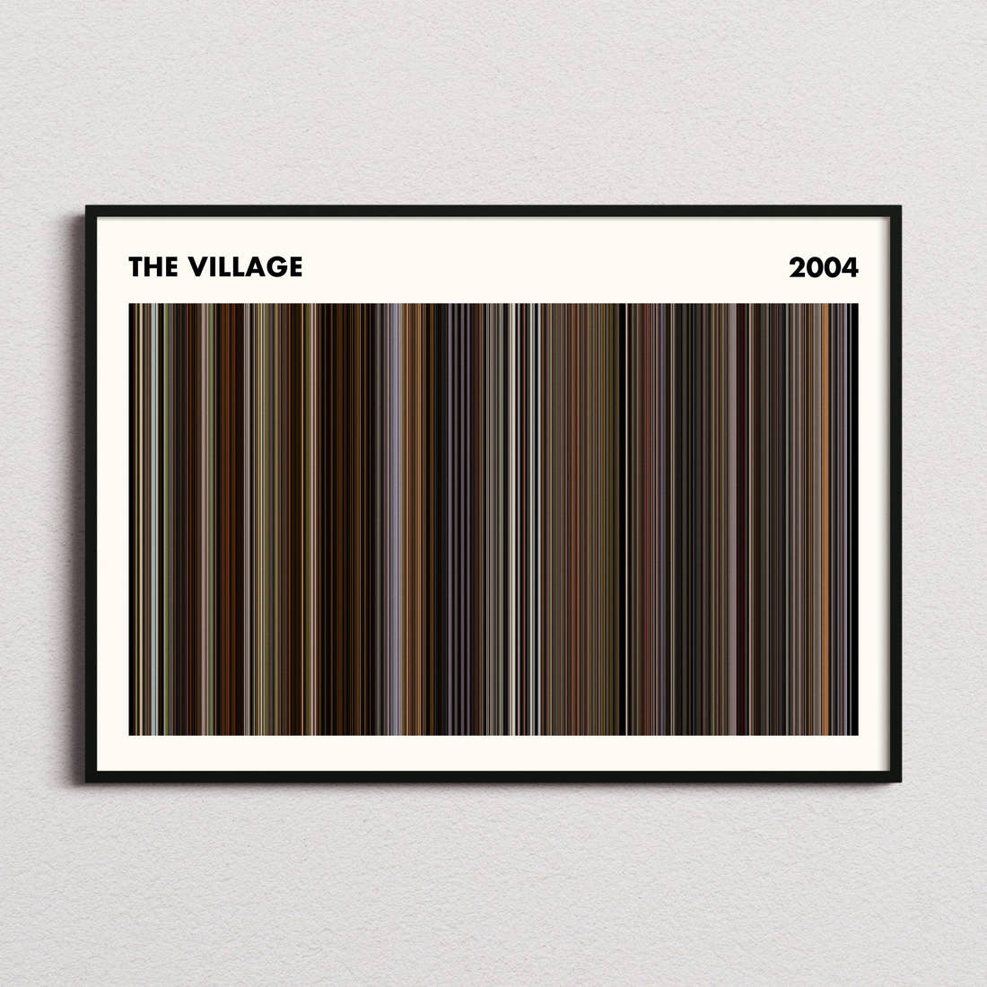 The Village Movie Barcode Poster - Simplified