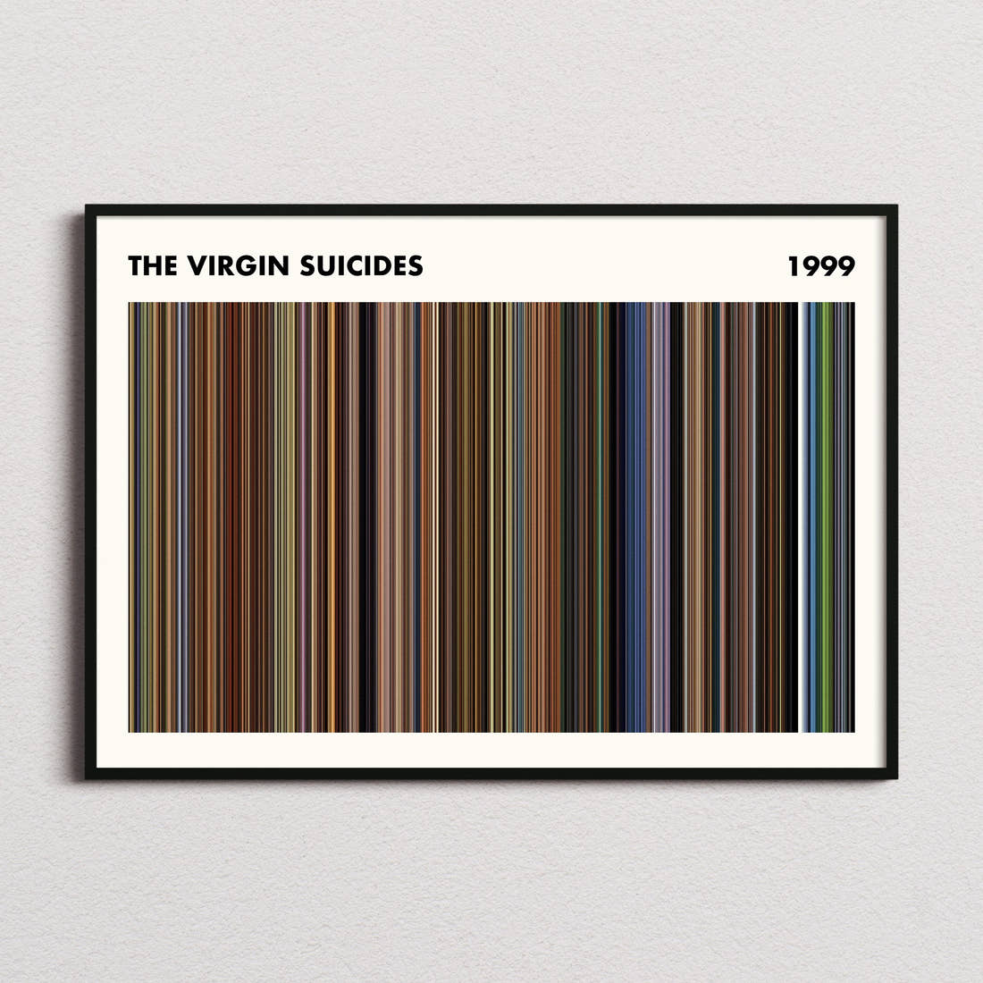 The Virgin Suicides Movie Barcode Poster - Simplified