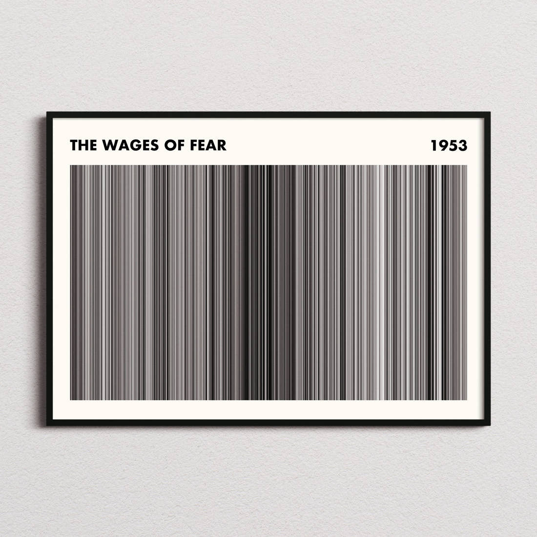 The Wages Of Fear Movie Barcode Poster - Simplified
