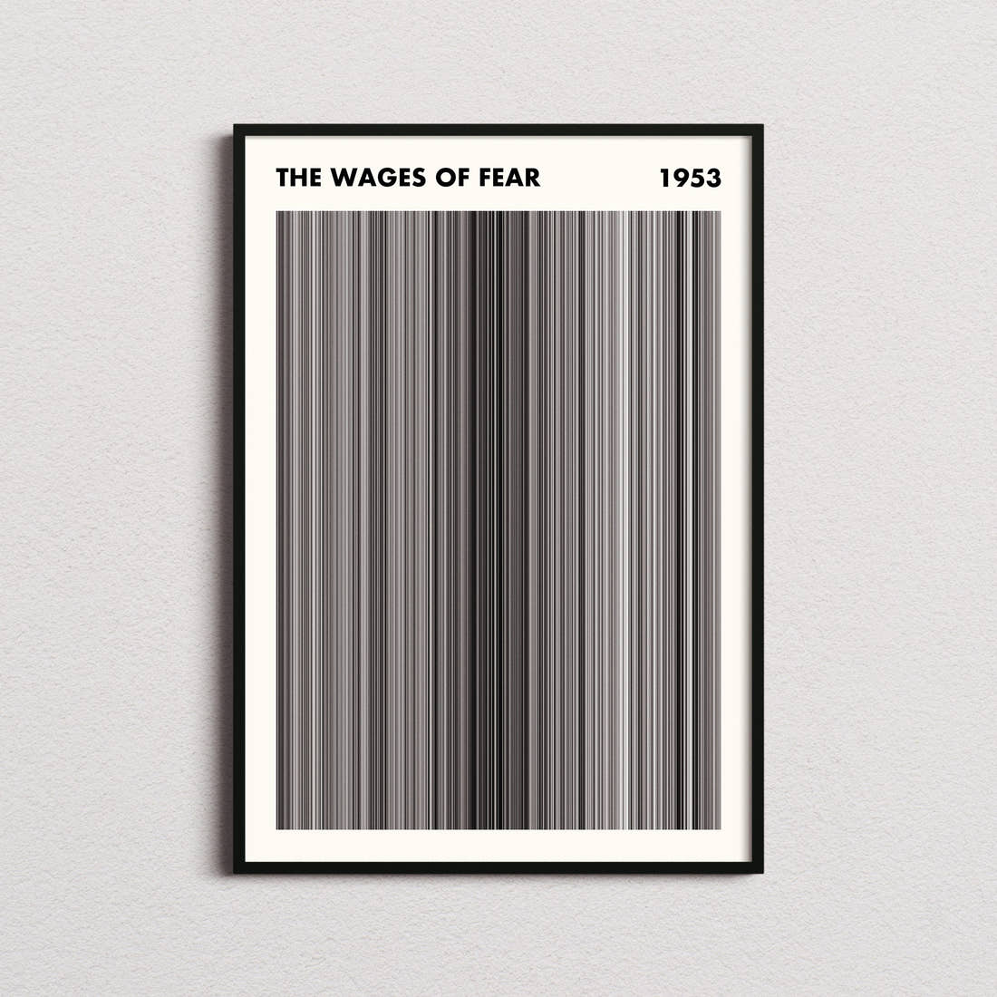 The Wages of Fear Movie Barcode Poster - Simplified