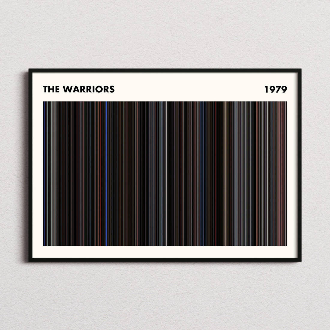 The Warriors Movie Barcode Poster - Simplified