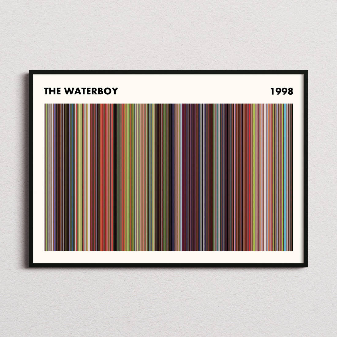 The Waterboy Movie Barcode Poster - Simplified