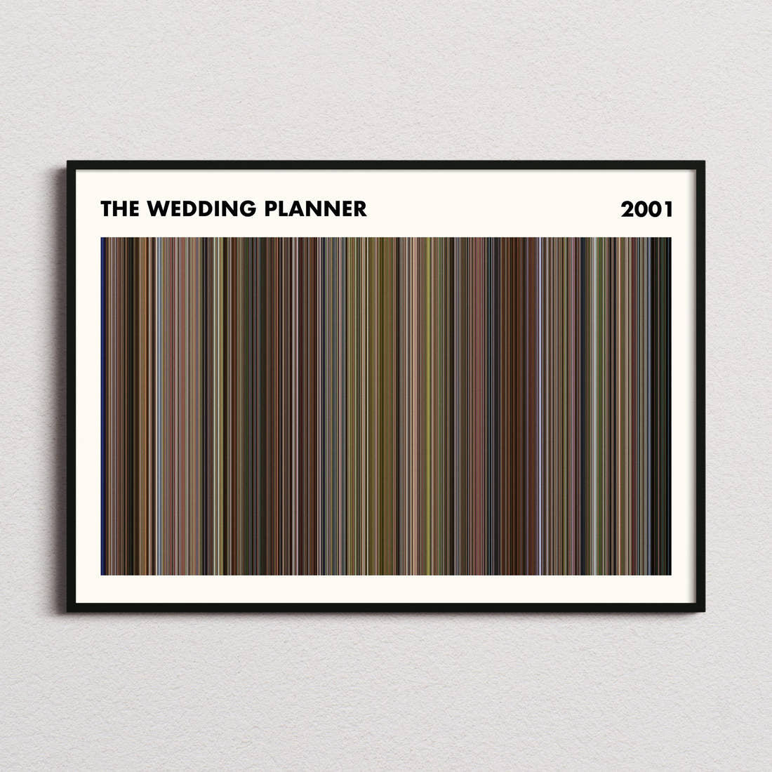 The Wedding Planner Movie Barcode Poster - Simplified