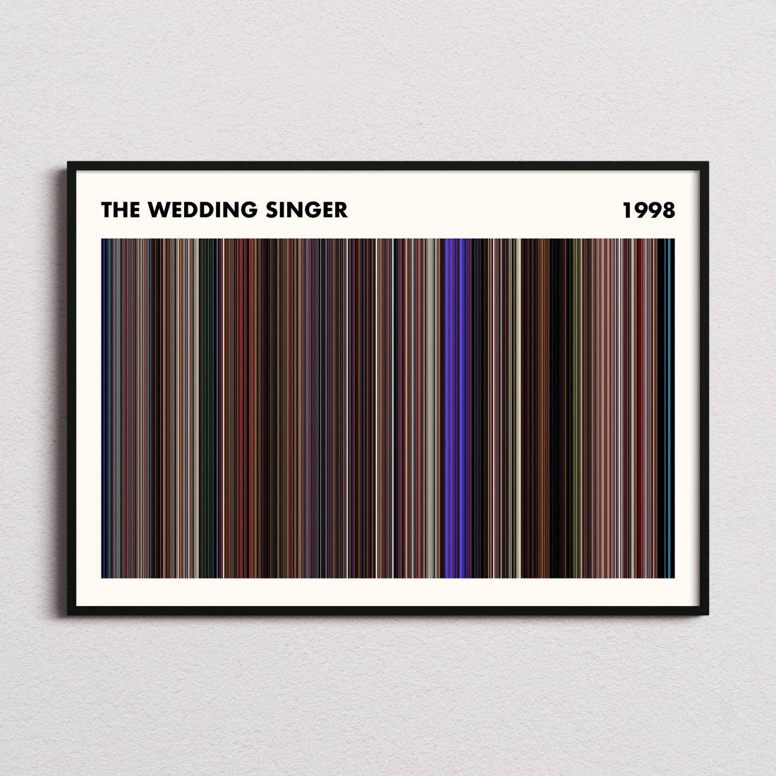 The Wedding Singer Movie Barcode Poster - Simplified