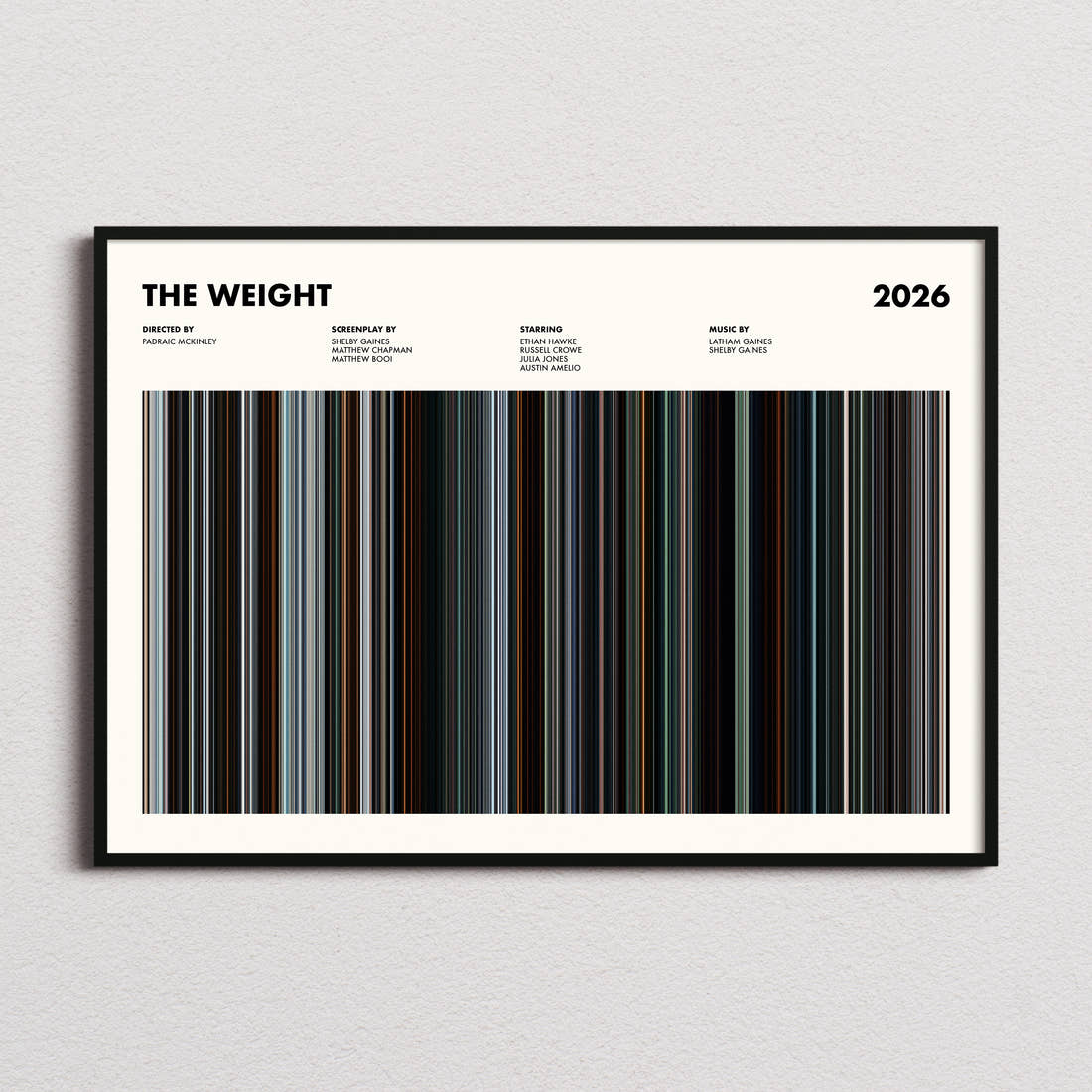 The Weight Movie Barcode Poster