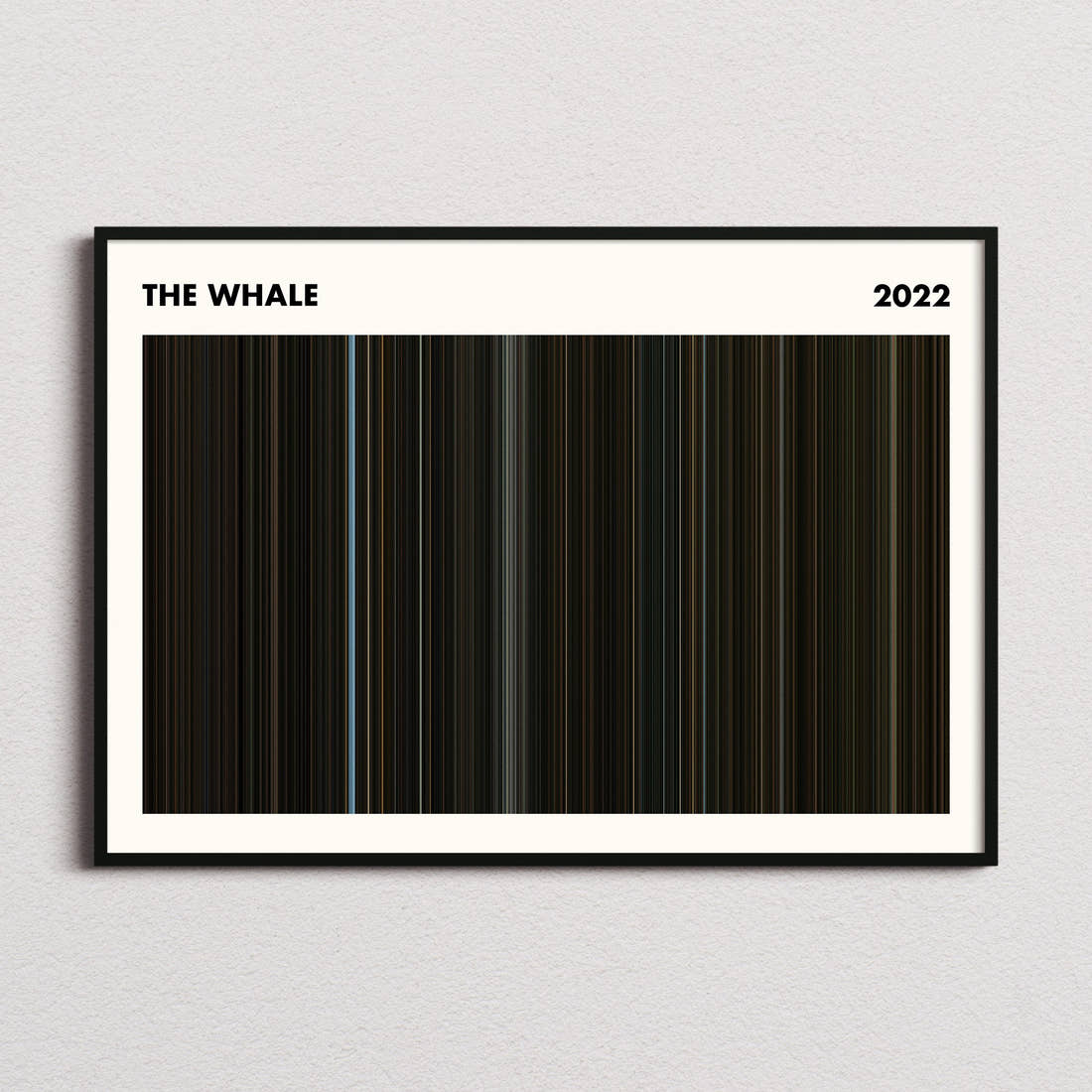 The Whale Movie Barcode Poster - Simplified