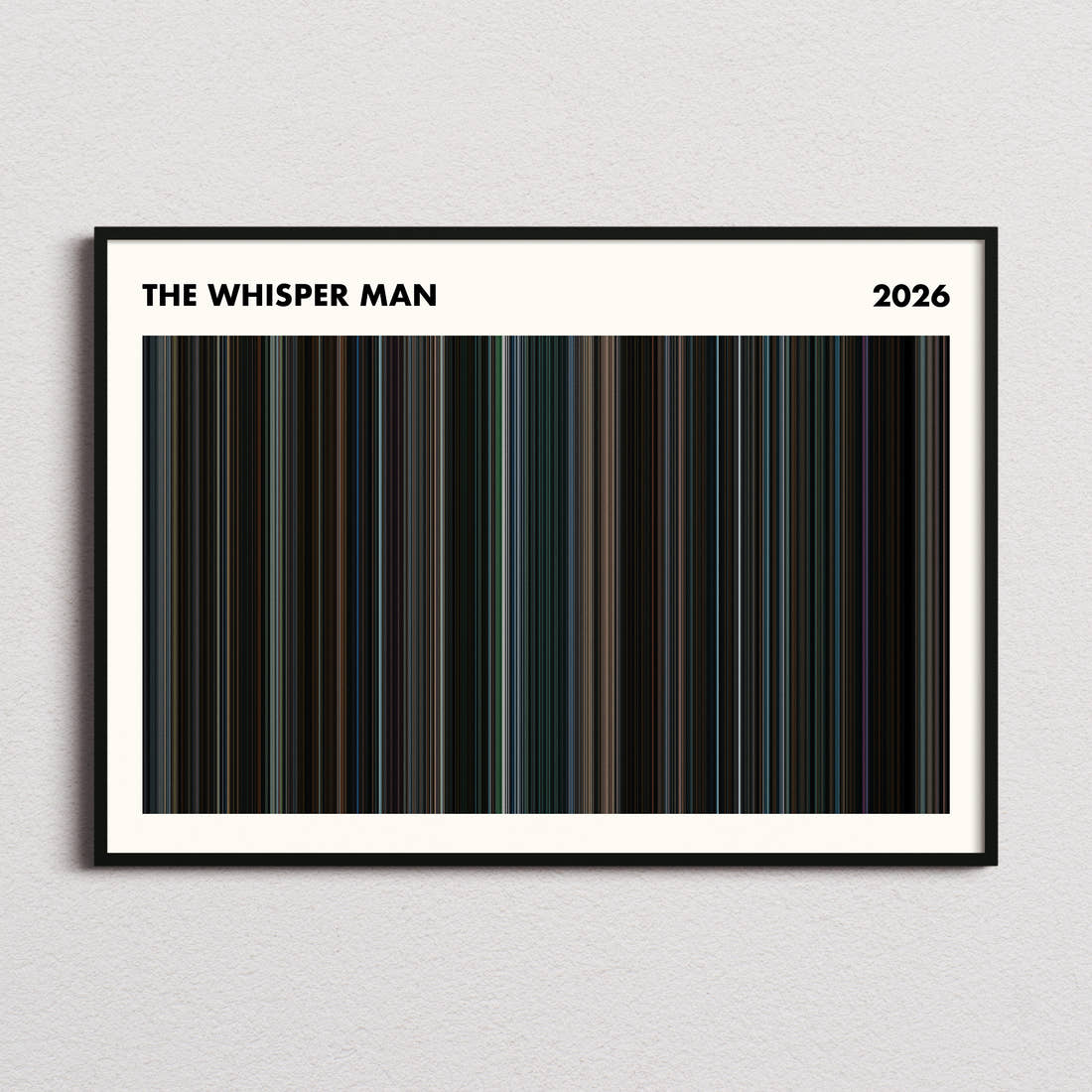 The Whisper Man Movie Barcode Poster - Simplified