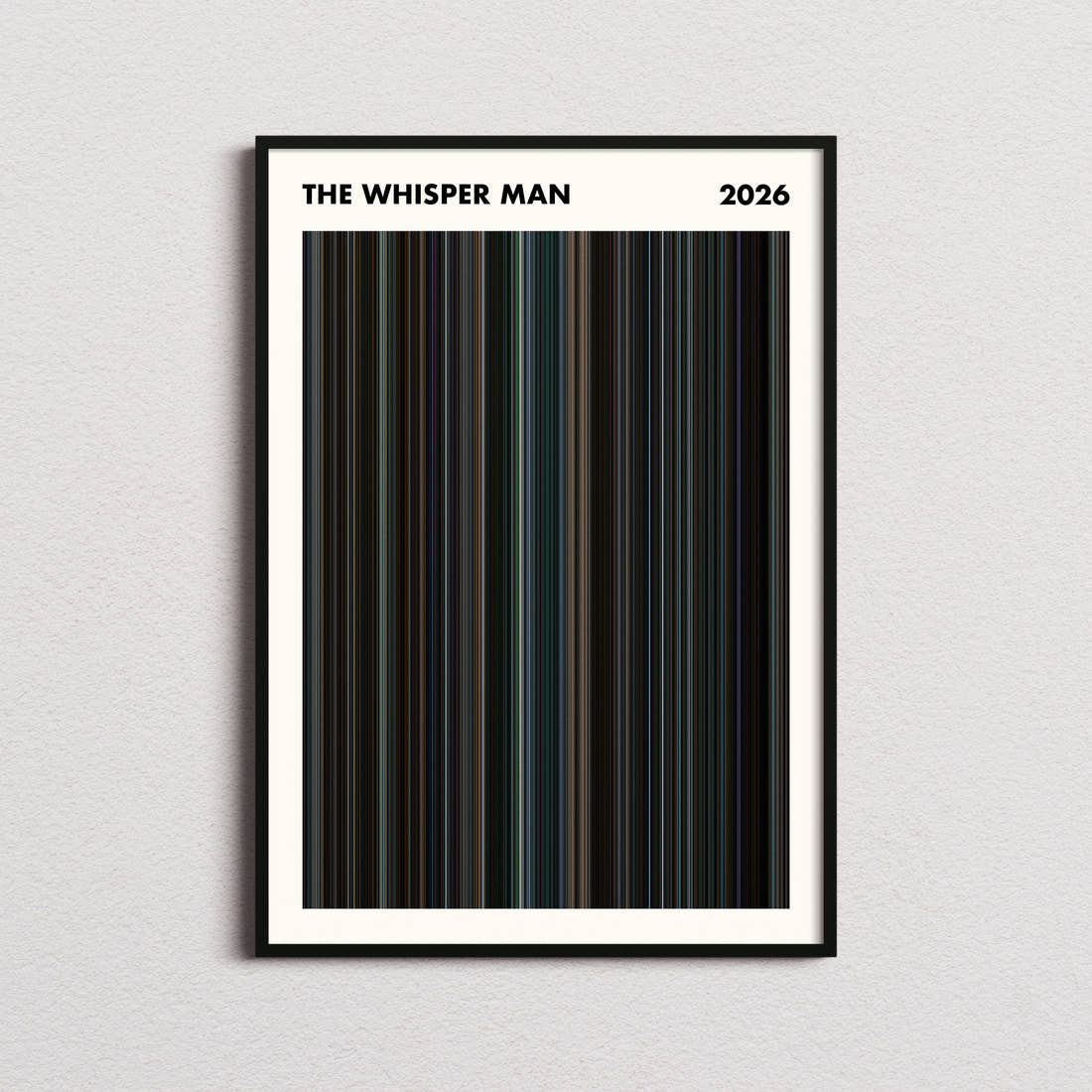 The Whisper Man Movie Barcode Poster - Simplified