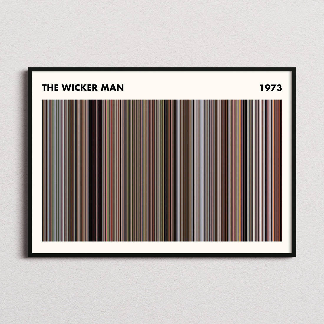 The Wicker Man Movie Barcode Poster - Simplified