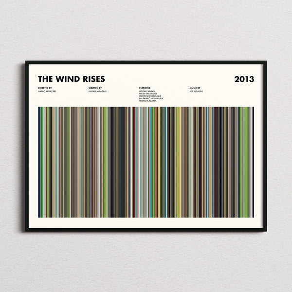 The Wind Rises Movie Barcode Poster