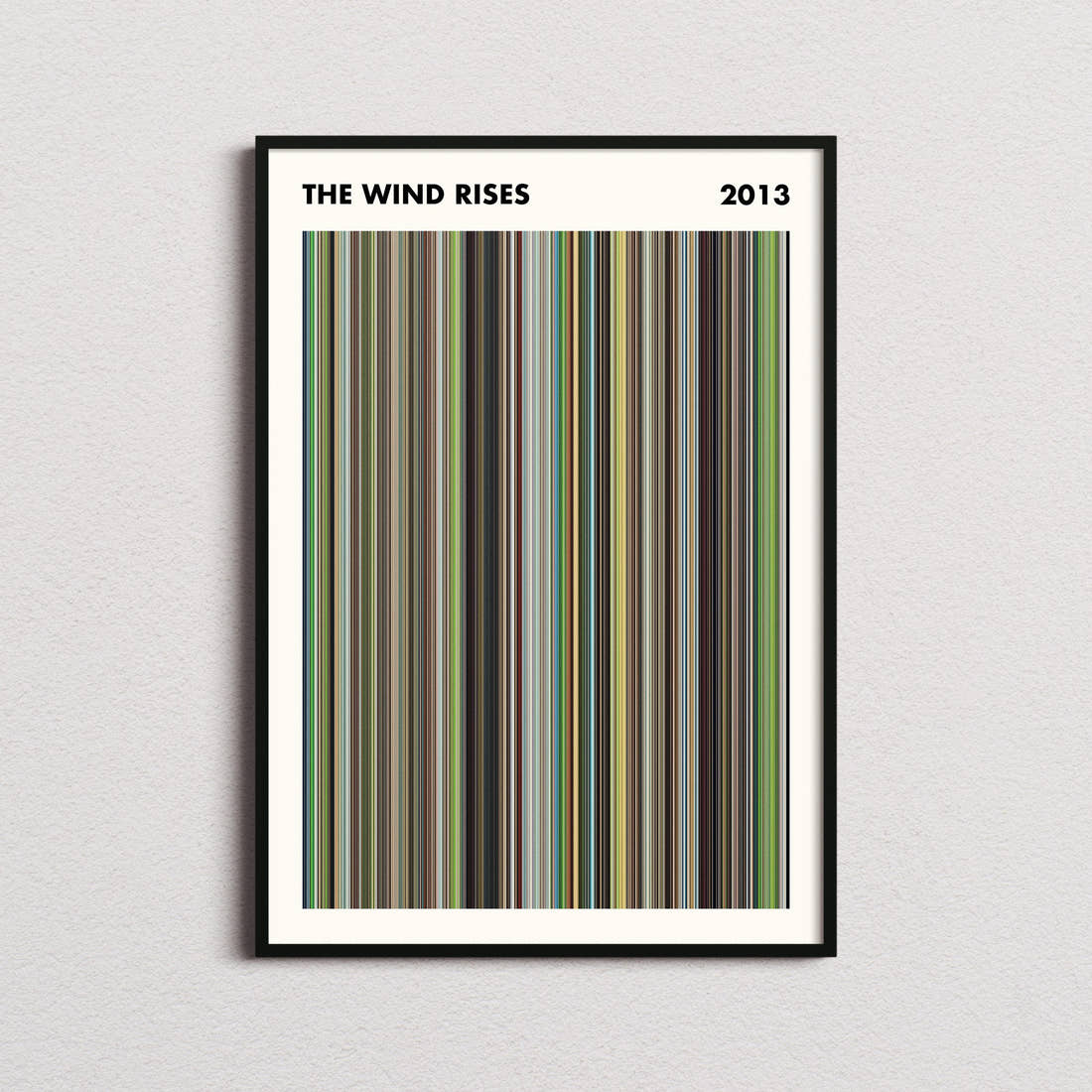 The Wind Rises Movie Barcode Poster - Simplified