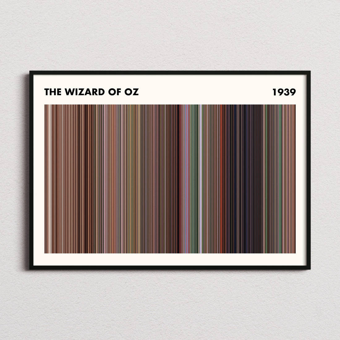 The Wizard Of Oz Movie Barcode Poster - Simplified