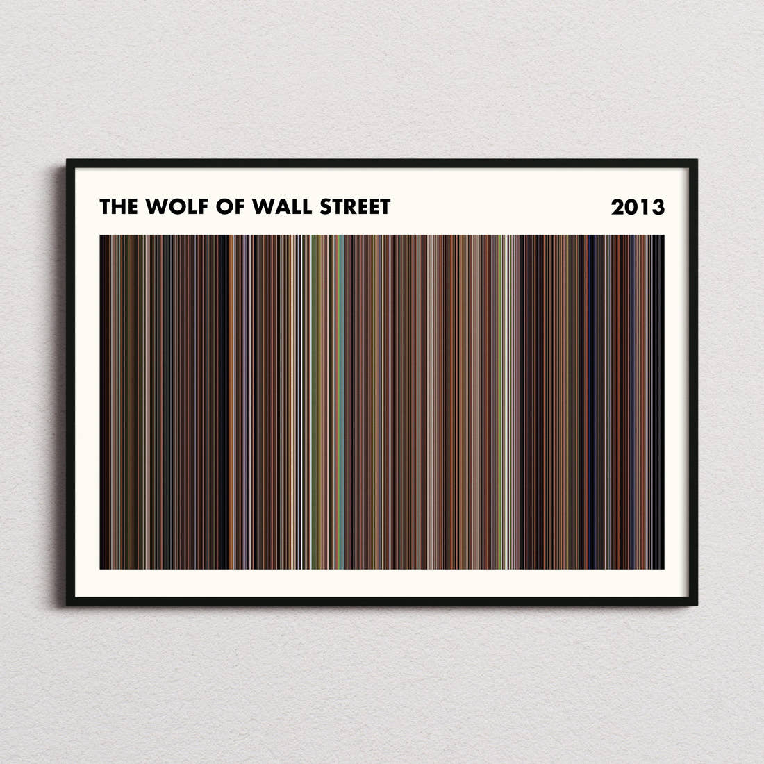 The Wolf Of Wall Street Movie Barcode Poster - Simplified