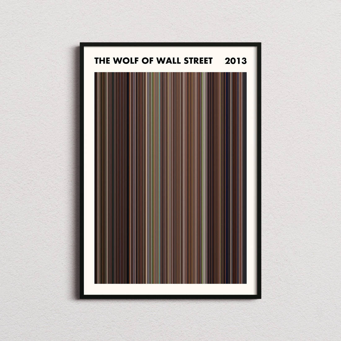 The Wolf of Wall Street Movie Barcode Poster - Simplified