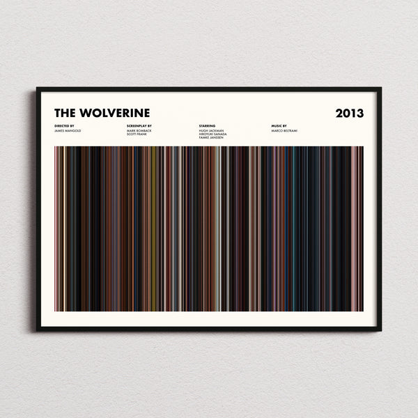 The Wolverine Movie Barcode Poster