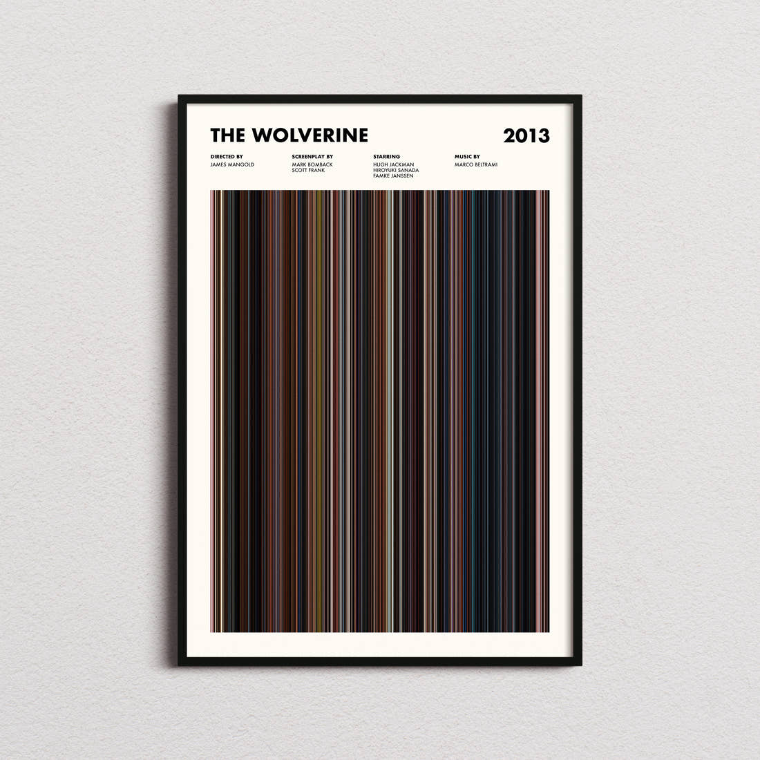 The Wolverine Movie Barcode Poster