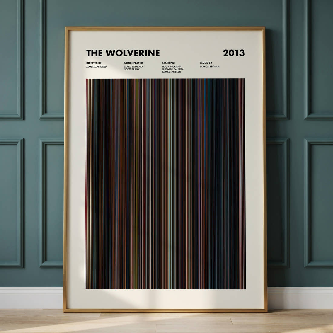 The Wolverine Movie Barcode Poster