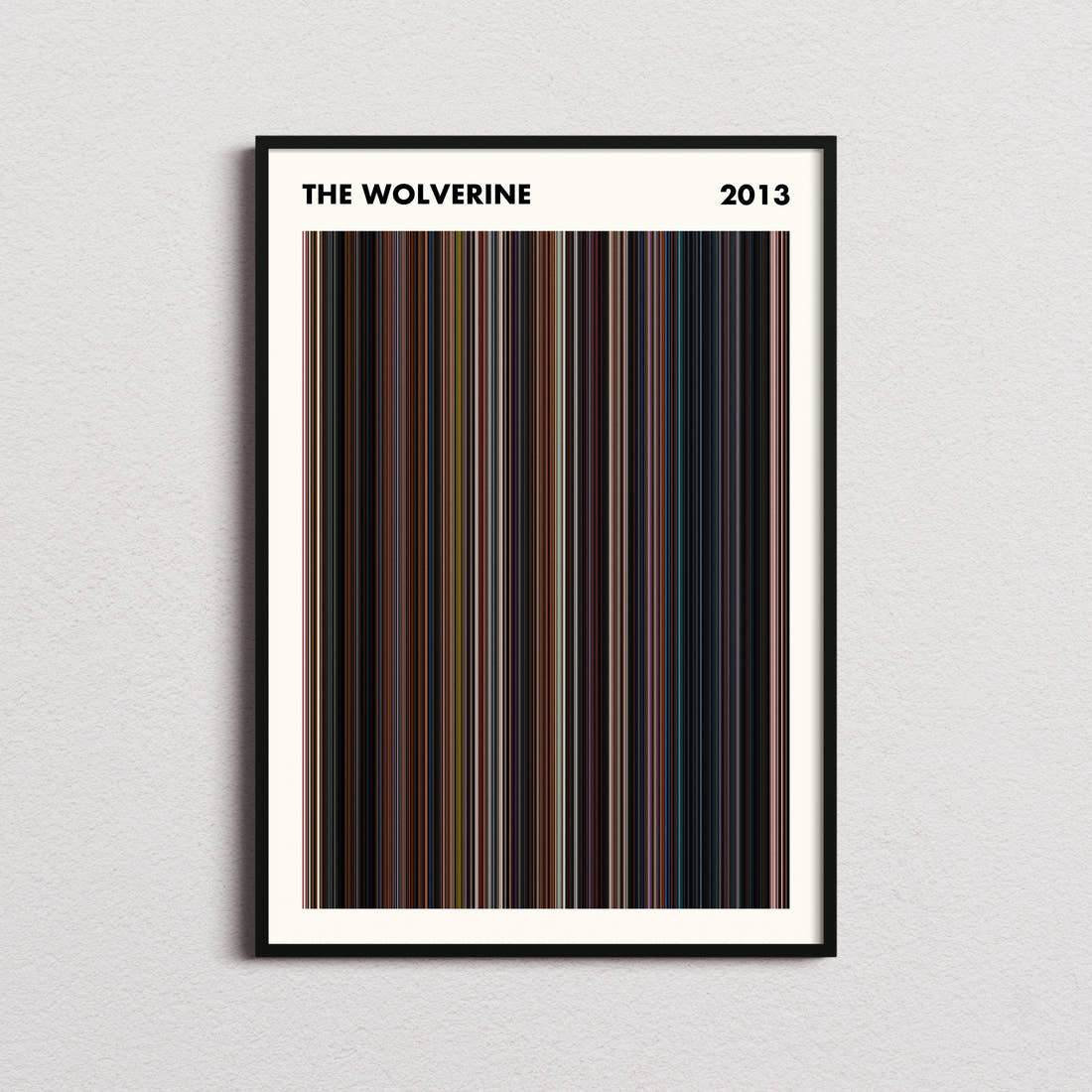 The Wolverine Movie Barcode Poster - Simplified