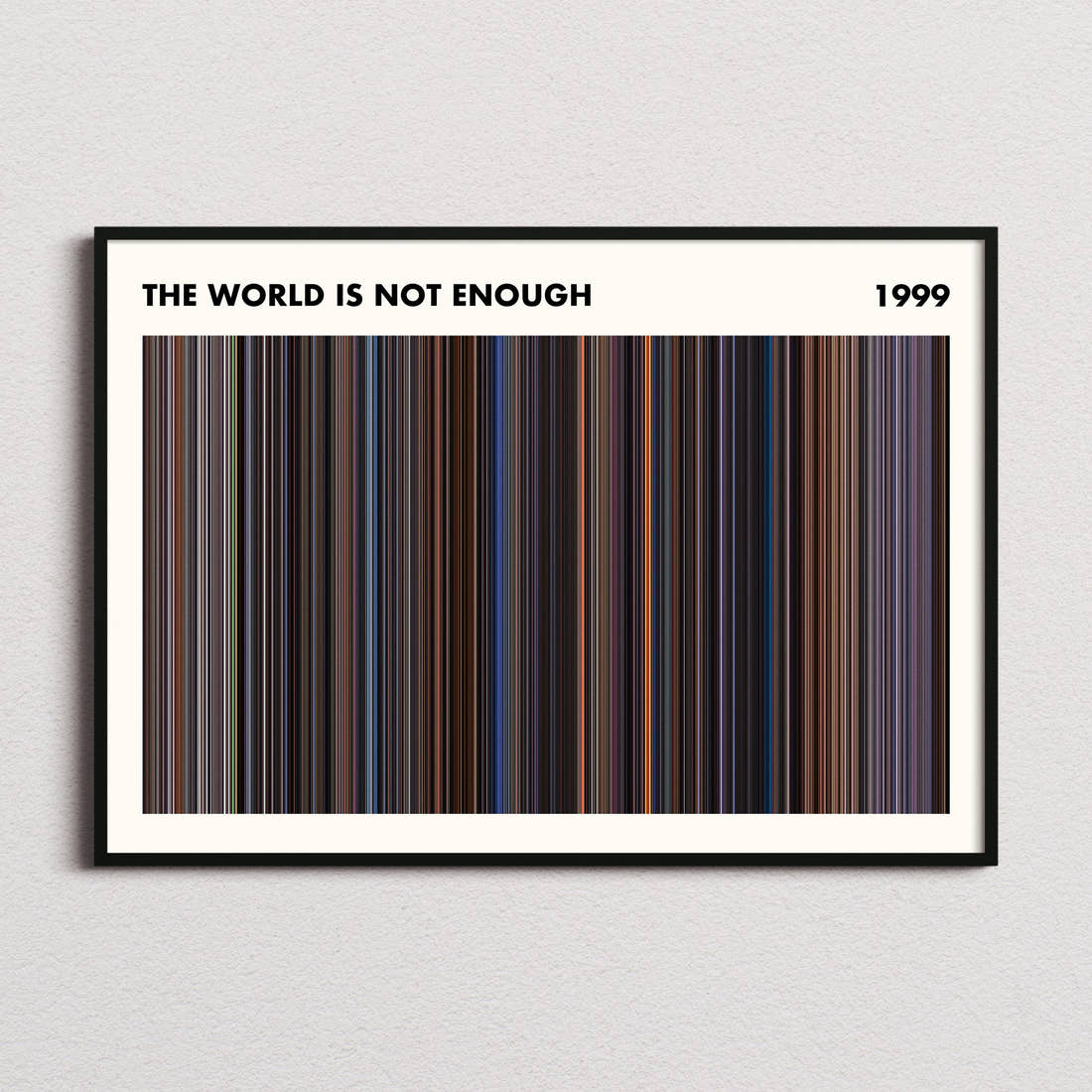 The World Is Not Enough Movie Barcode Poster - Simplified