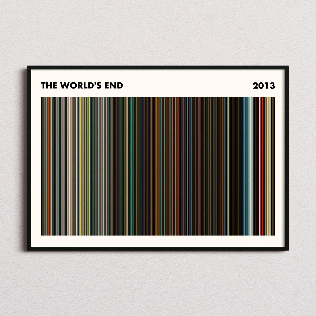 The World's End Movie Barcode Poster - Simplified
