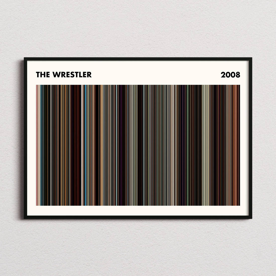 The Wrestler Movie Barcode Poster - Simplified