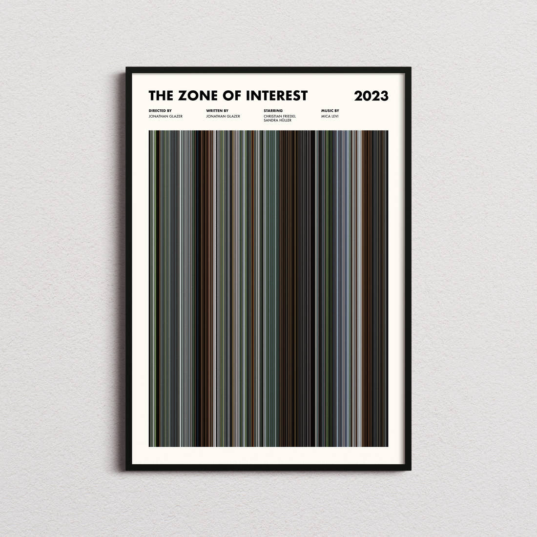 The Zone of Interest Movie Barcode Poster