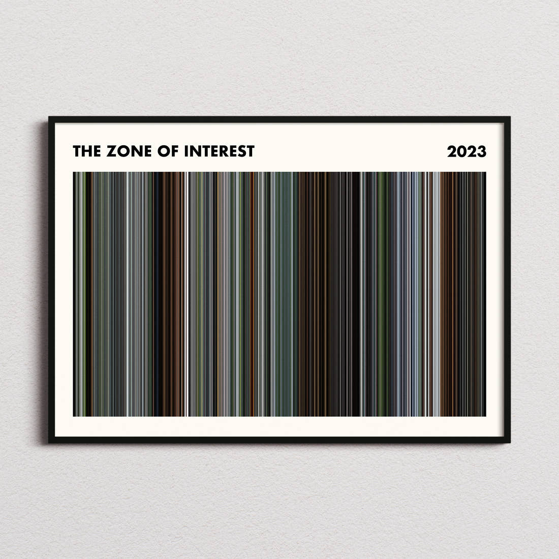 The Zone of Interest Movie Barcode Poster - Simplified