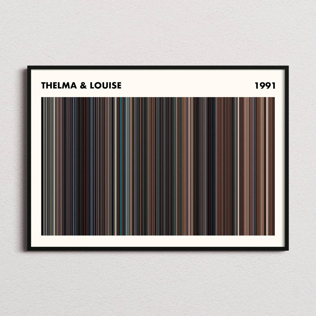 Thelma & Louise Movie Barcode Poster - Simplified
