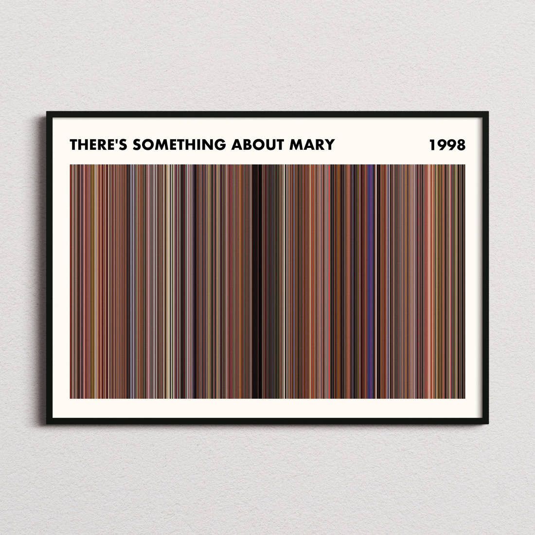 There's Something About Mary Movie Barcode Poster - Simplified
