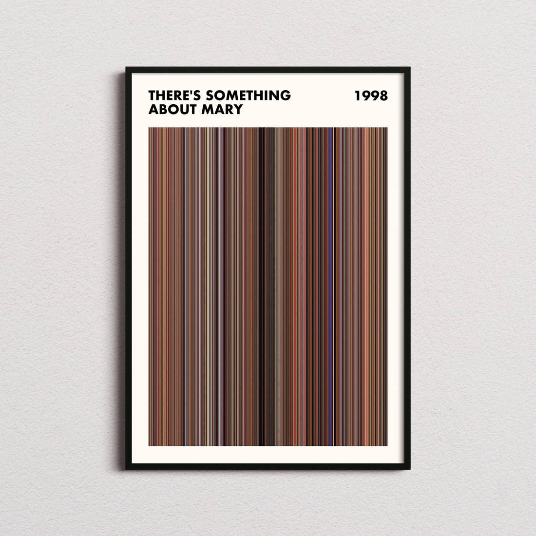 There's Something About Mary Movie Barcode Poster - Simplified