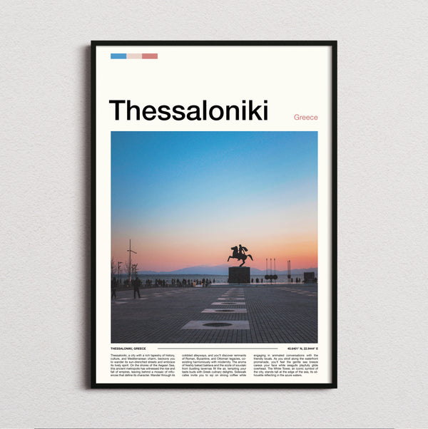 Thessaloniki - Equestrian Statue - Travel Print