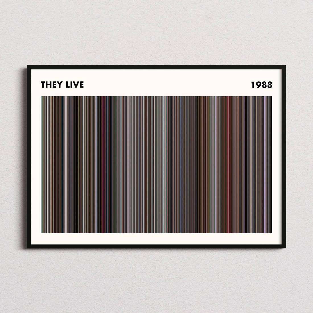 They Live Movie Barcode Poster - Simplified