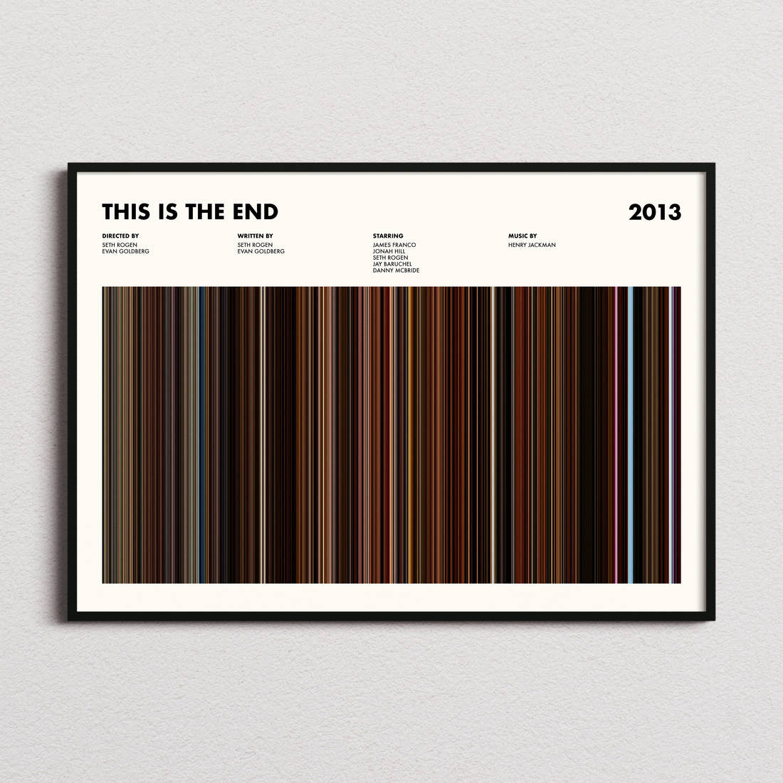 This Is the End Movie Barcode Poster
