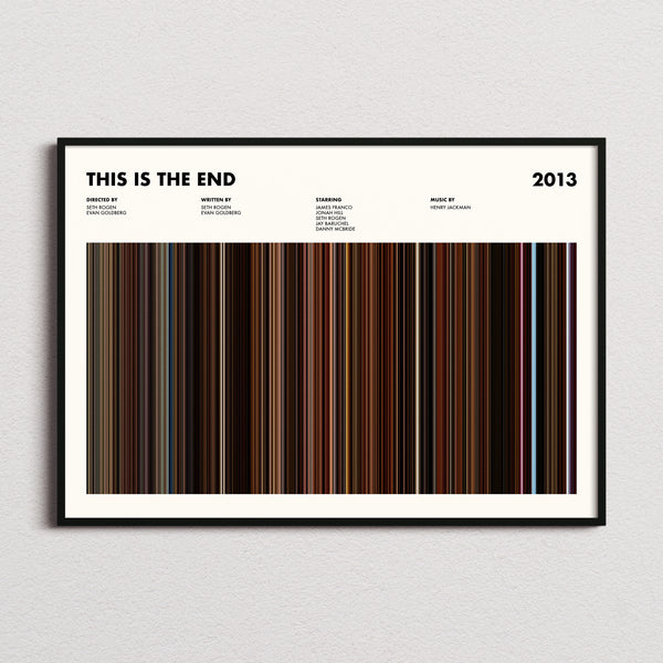 This Is the End Movie Barcode Poster