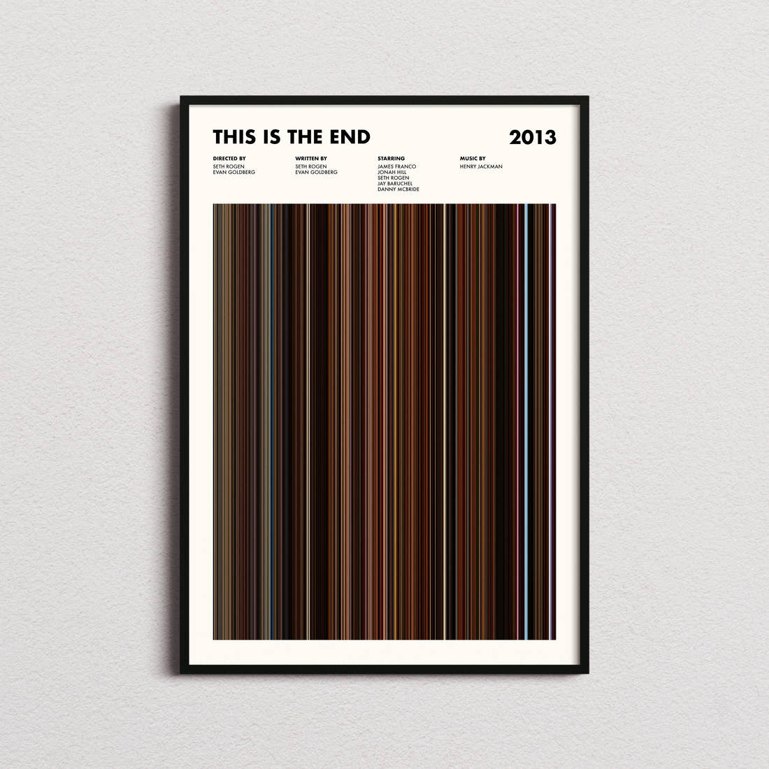 This Is the End Movie Barcode Poster