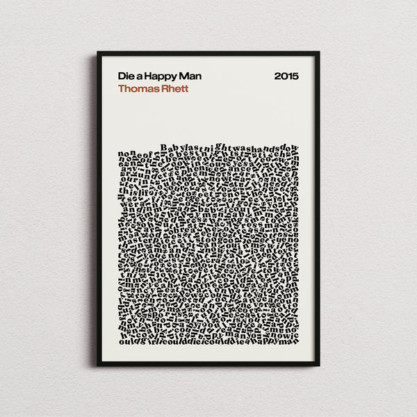 Thomas Rhett Die a Happy Man Lyric Print