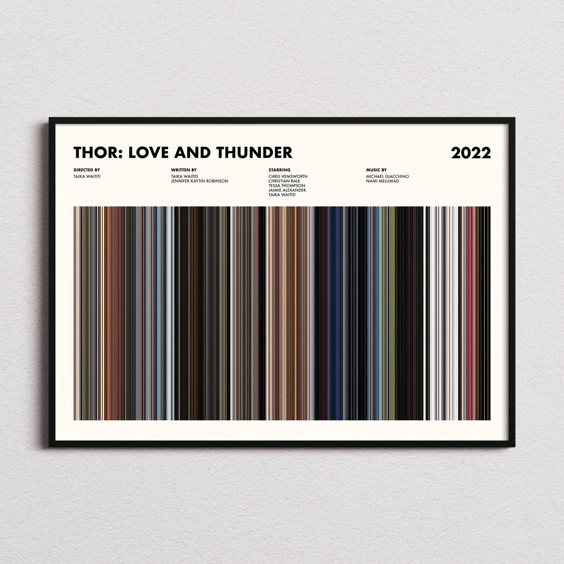 Thor: Love and Thunder Movie Barcode Poster