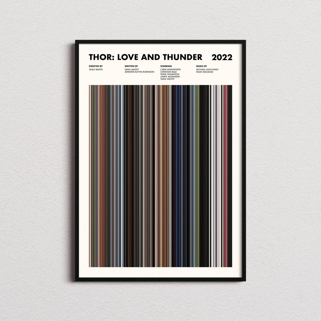 Thor: Love and Thunder Movie Barcode Poster