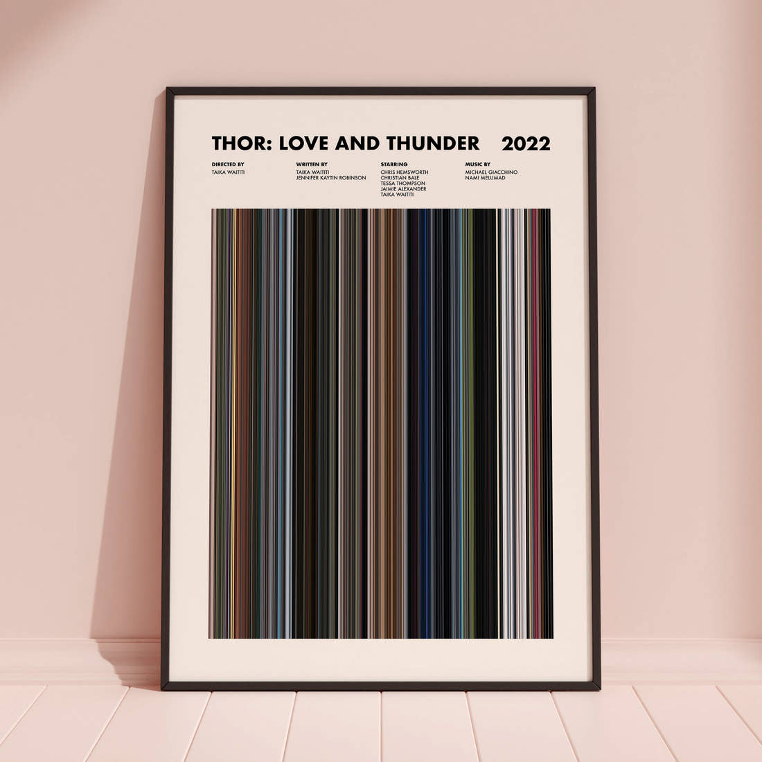 Thor: Love and Thunder Movie Barcode Poster